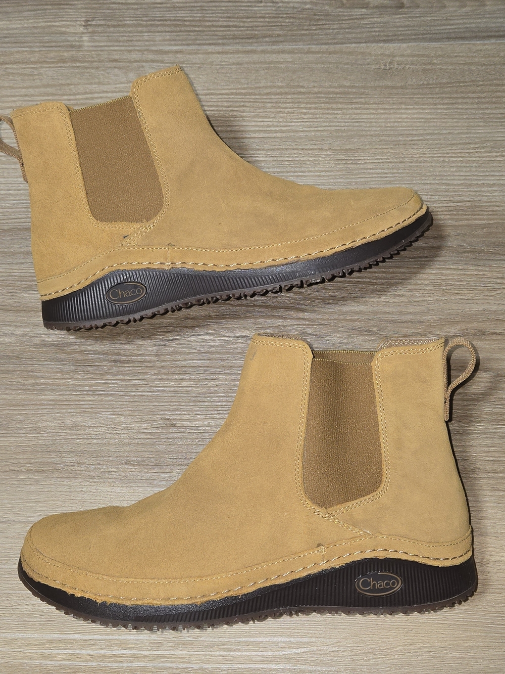Chaco Paonia Tan Suede Chelsea Ankle Boots
